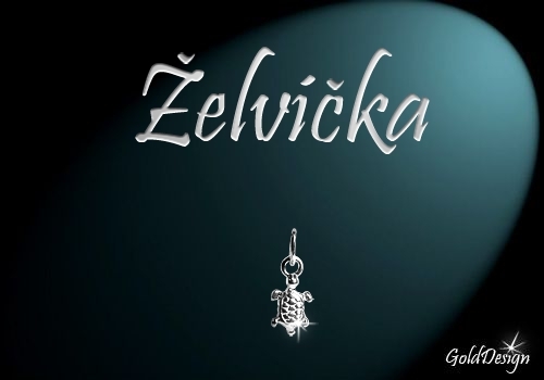 Želvička - přívěsek rhodium